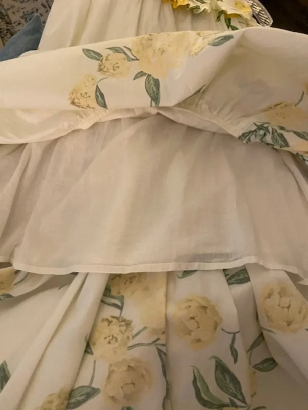 GB Girls Floral Yellow and Ivory Dress Size 12